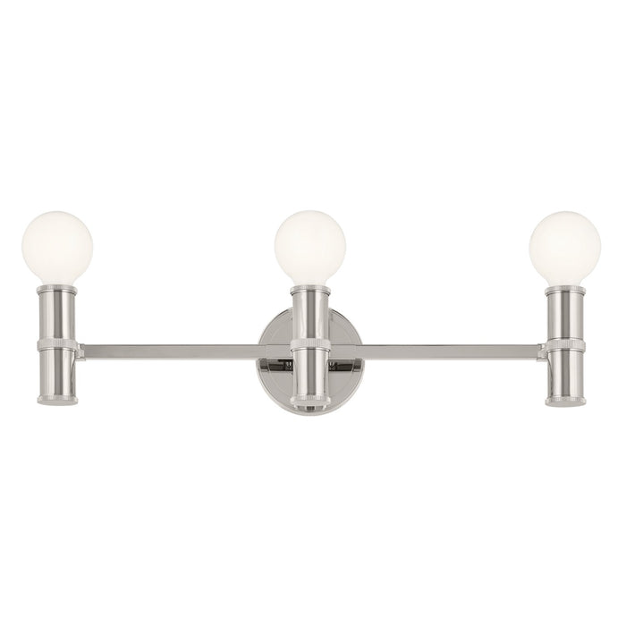 Kichler 55157PN Three Light Bath, Polished Nickel