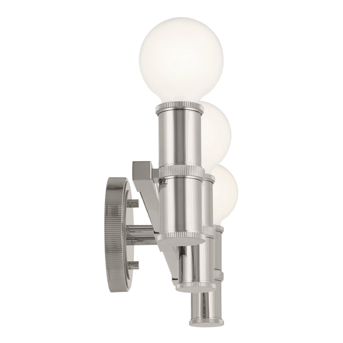 Kichler 55157PN Three Light Bath, Polished Nickel