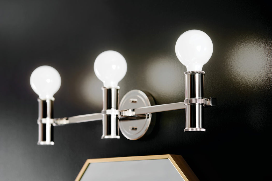 Kichler 55157PN Three Light Bath, Polished Nickel