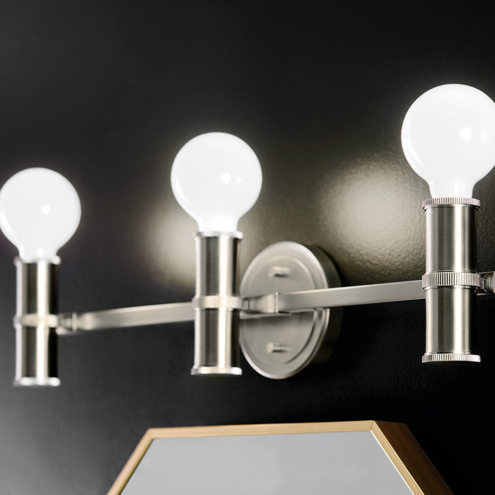 Kichler 55157NI Three Light Bath, Brushed Nickel