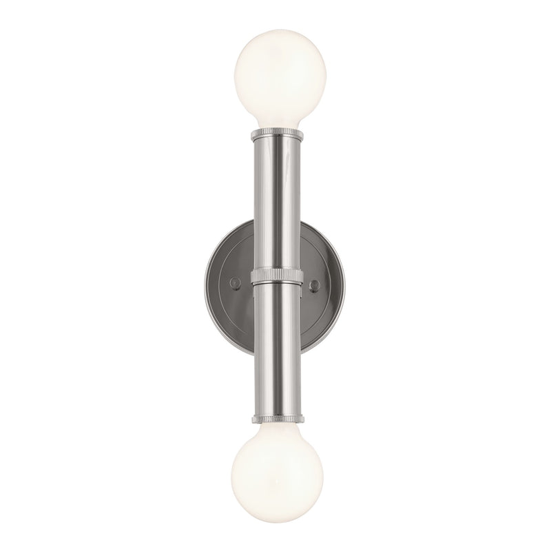 Kichler 55159PN Two Light Wall Sconce, Polished Nickel