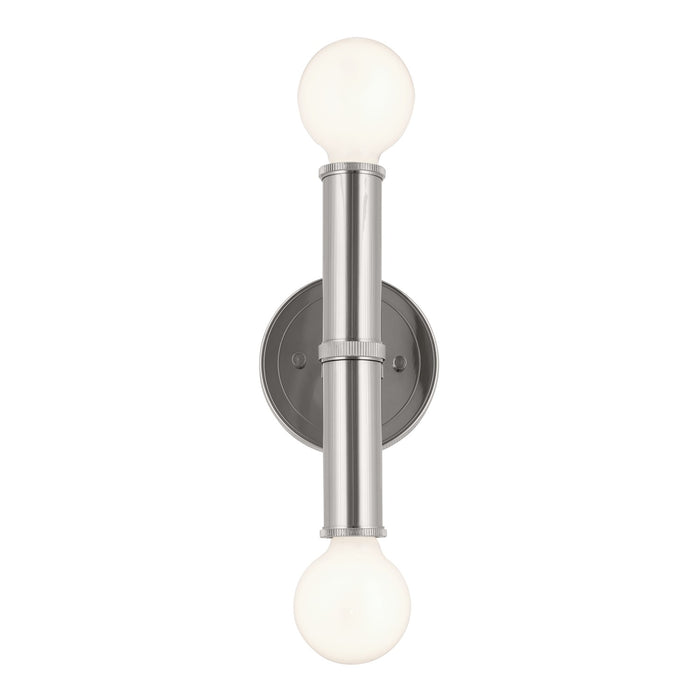Kichler 55159PN Two Light Wall Sconce, Polished Nickel