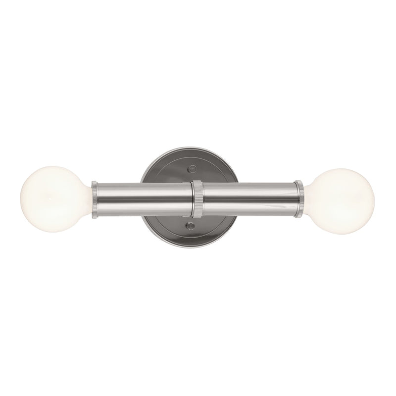 Kichler 55159PN Two Light Wall Sconce, Polished Nickel