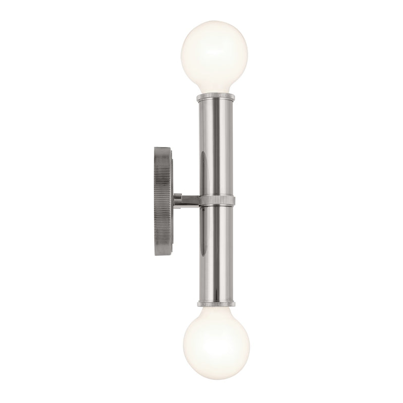 Kichler 55159PN Two Light Wall Sconce, Polished Nickel