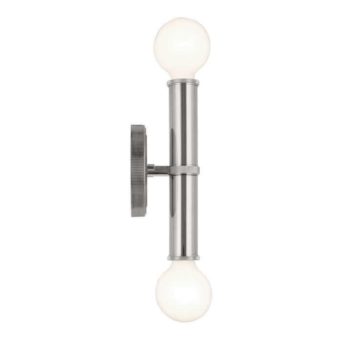 Kichler 55159PN Two Light Wall Sconce, Polished Nickel