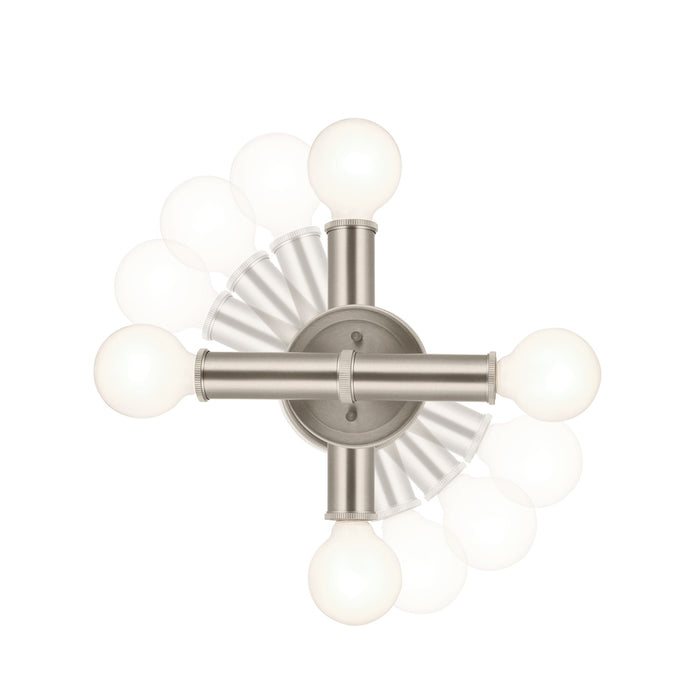 Kichler 55159NI Two Light Wall Sconce, Brushed Nickel