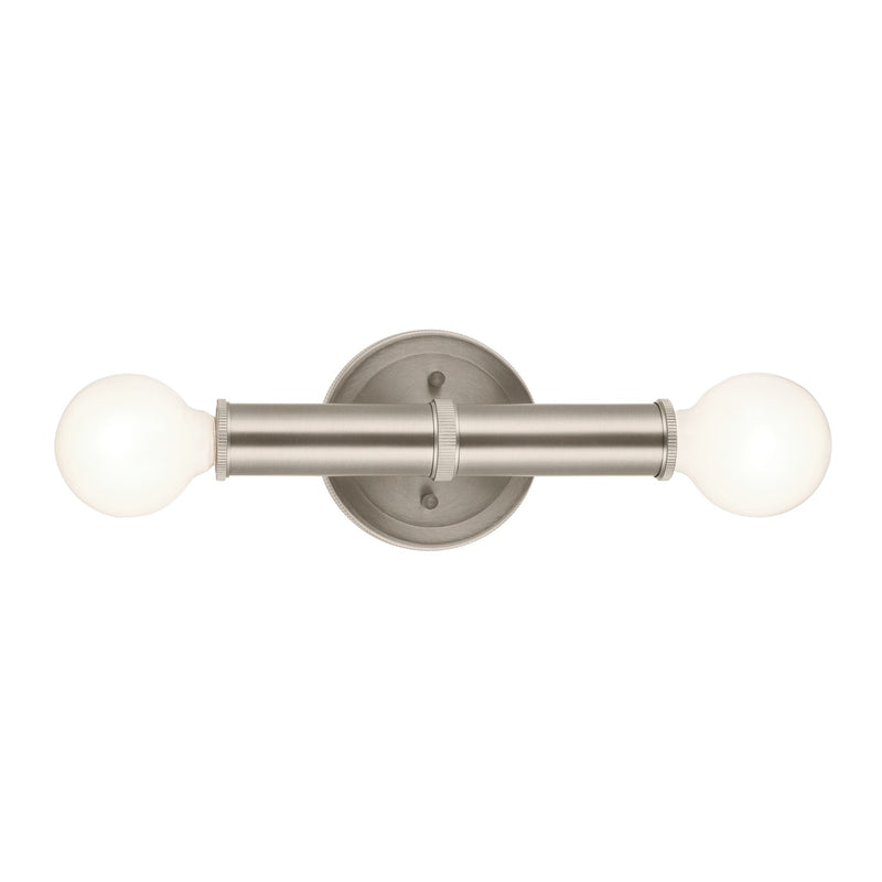 Kichler 55159NI Two Light Wall Sconce, Brushed Nickel
