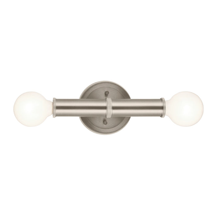 Kichler 55159NI Two Light Wall Sconce, Brushed Nickel