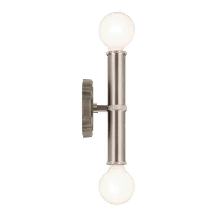Kichler 55159NI Two Light Wall Sconce, Brushed Nickel