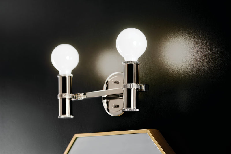 Kichler 55158PN Two Light Bath, Polished Nickel