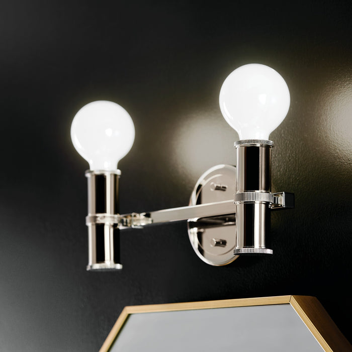 Kichler 55158PN Two Light Bath, Polished Nickel