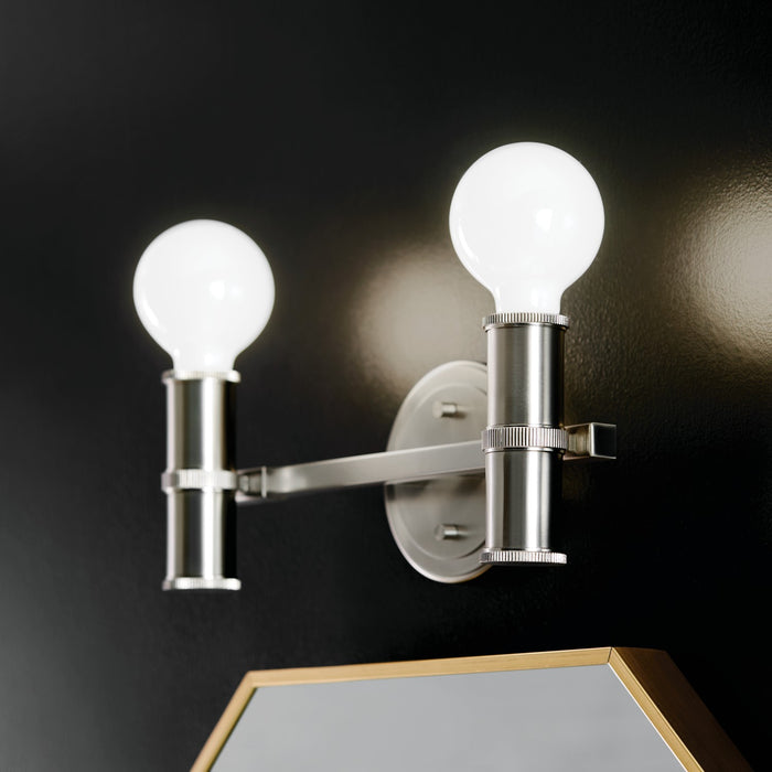 Kichler 55158NI Two Light Bath, Brushed Nickel