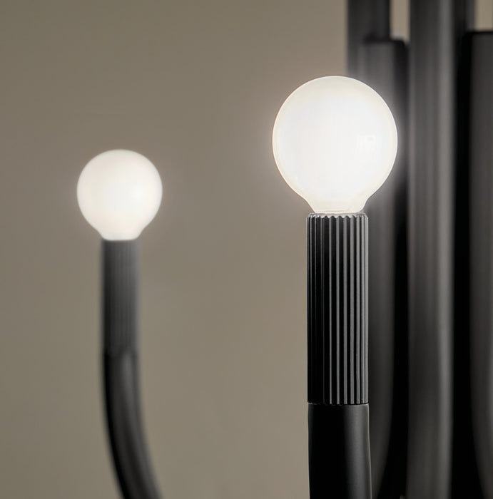 Kichler 52550BK Eight Light Chandelier, Black