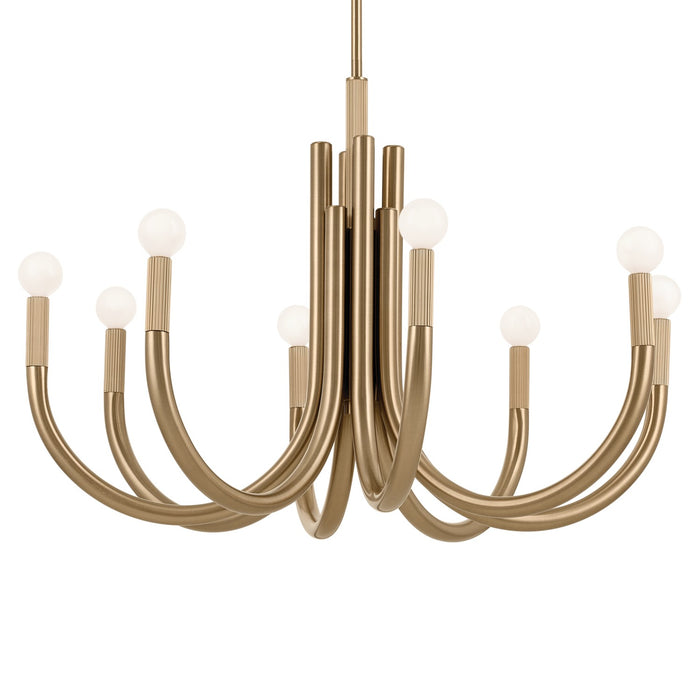 Kichler 52550CPZ Eight Light Chandelier, Champagne Bronze
