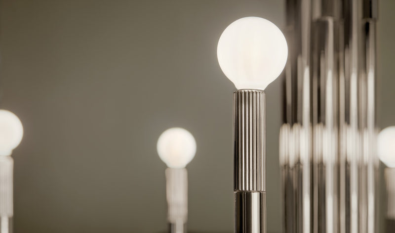 Kichler 52551PN Ten Light Chandelier, Polished Nickel