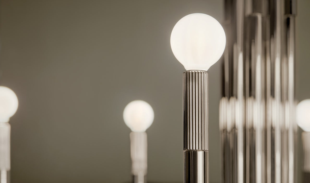 Kichler 52551PN Ten Light Chandelier, Polished Nickel