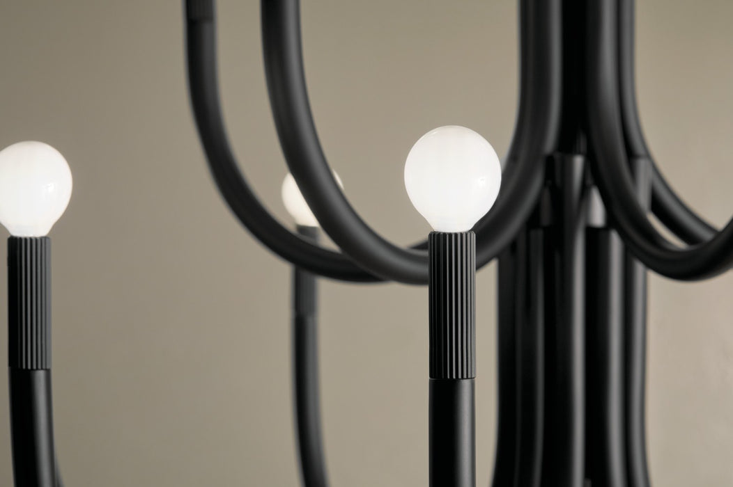 Kichler 52552BK 15 Light Chandelier, Black