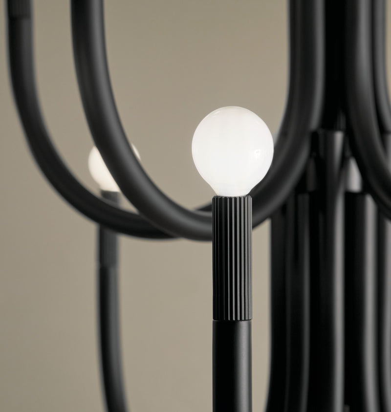 Kichler 52552BK 15 Light Chandelier, Black