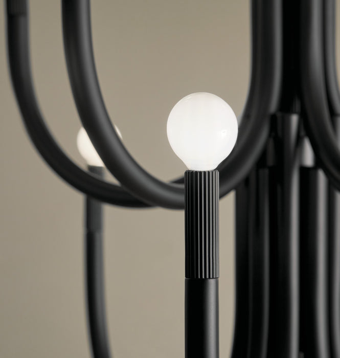 Kichler 52552BK 15 Light Chandelier, Black