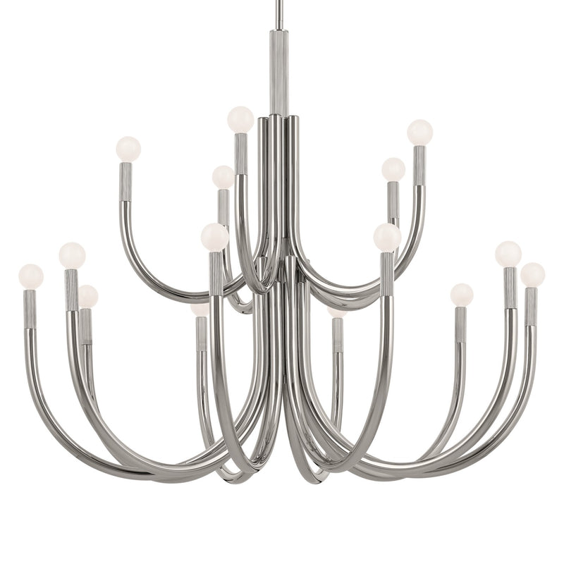 Kichler 52552PN 15 Light Chandelier, Polished Nickel