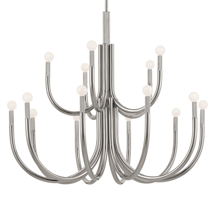 Kichler 52552PN 15 Light Chandelier, Polished Nickel