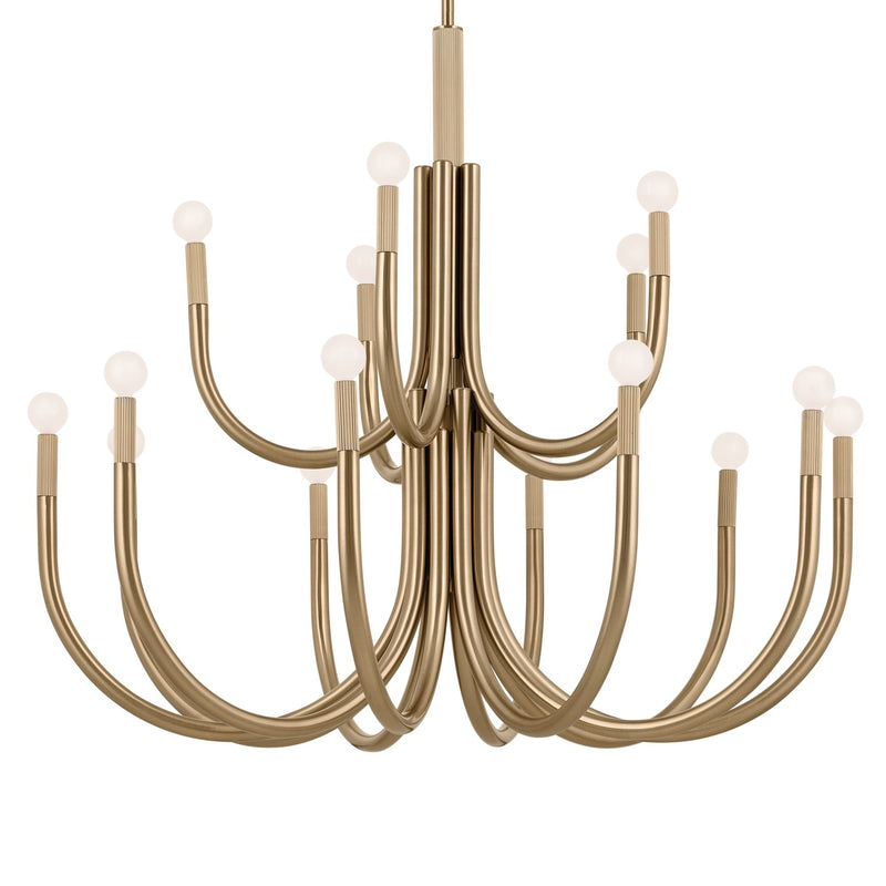 Kichler 52552CPZ 15 Light Chandelier, Champagne Bronze