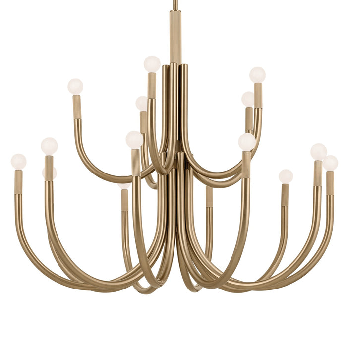 Kichler 52552CPZ 15 Light Chandelier, Champagne Bronze
