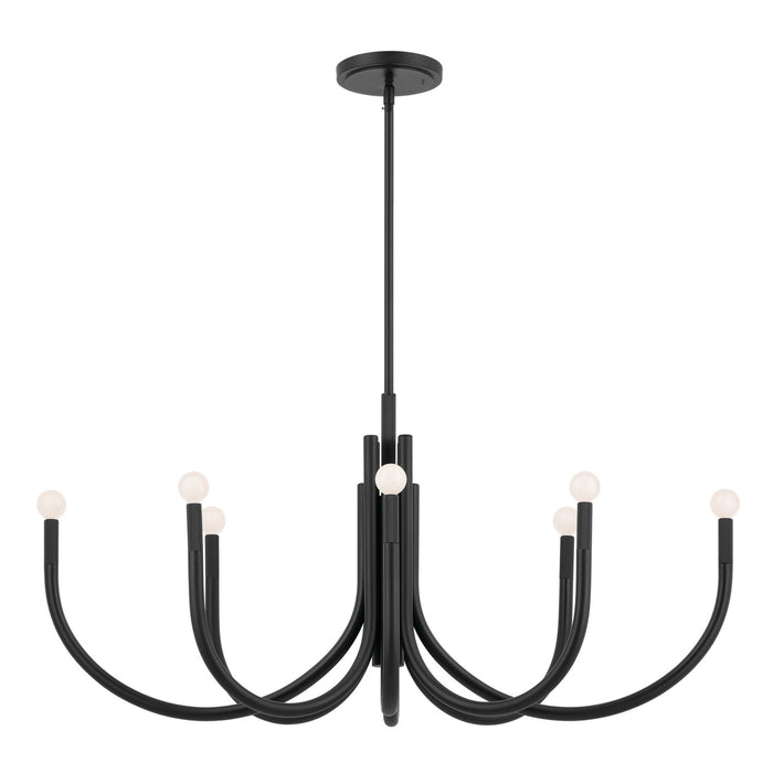 Kichler 52553BK Eight Light Chandelier, Black