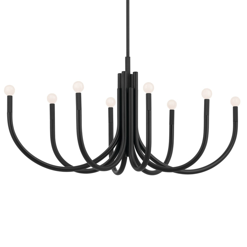 Kichler 52553BK Eight Light Chandelier, Black