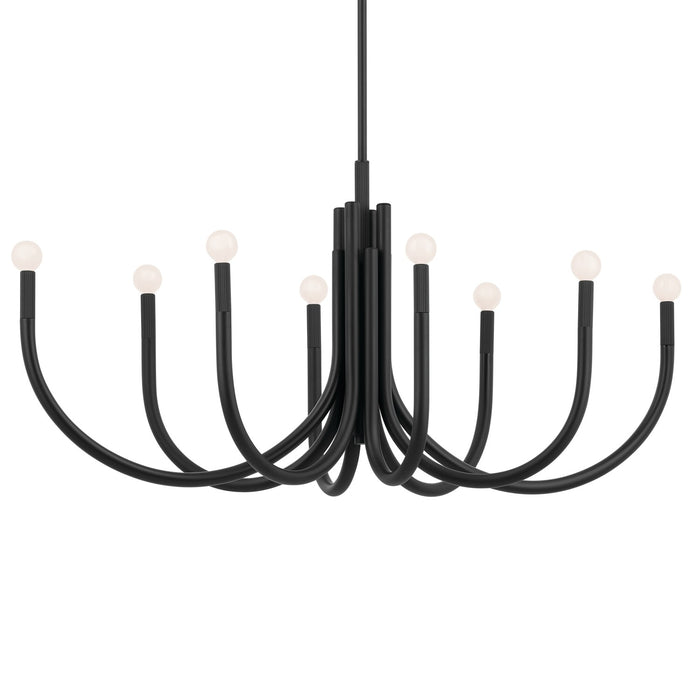 Kichler 52553BK Eight Light Chandelier, Black