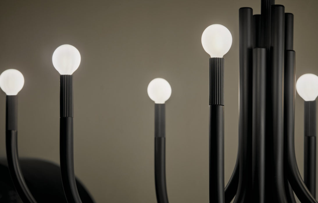 Kichler 52553BK Eight Light Chandelier, Black