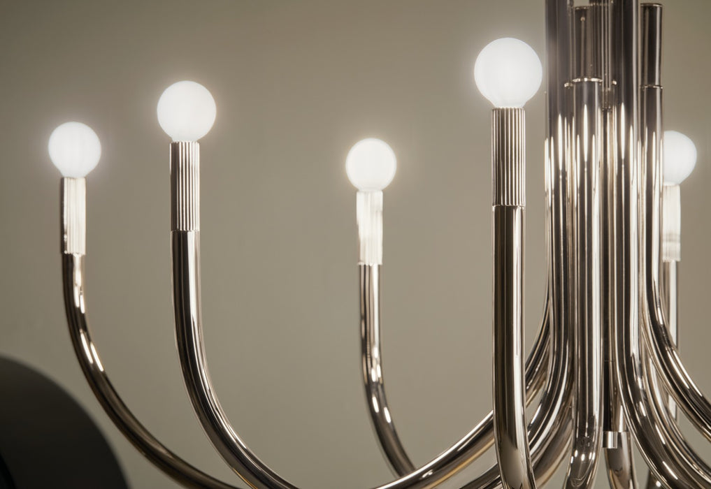 Kichler 52553PN Eight Light Chandelier, Polished Nickel