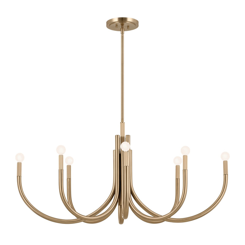 Kichler 52553CPZ Eight Light Chandelier, Champagne Bronze