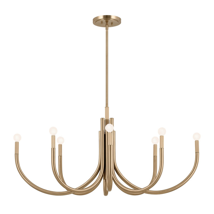 Kichler 52553CPZ Eight Light Chandelier, Champagne Bronze