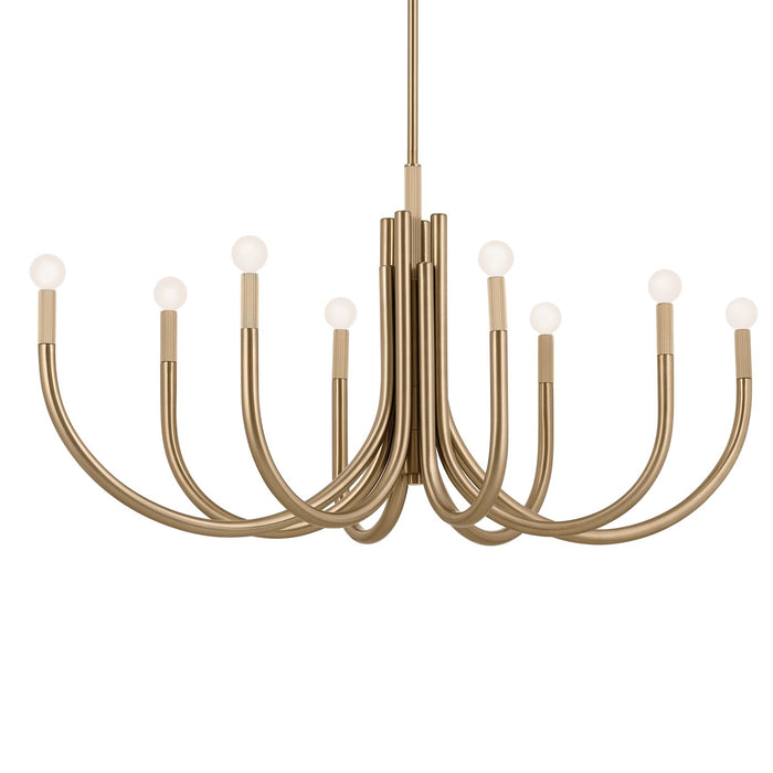 Kichler 52553CPZ Eight Light Chandelier, Champagne Bronze
