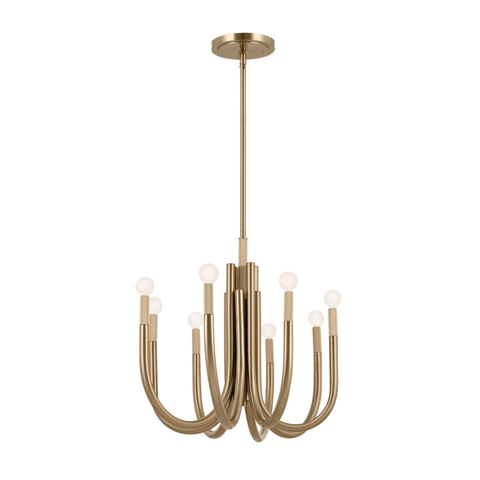 Kichler 52553CPZ Eight Light Chandelier, Champagne Bronze