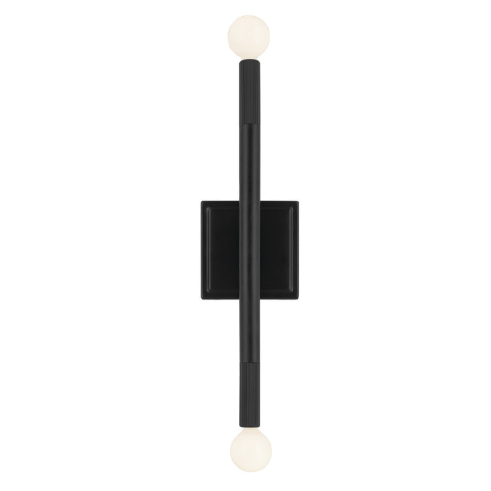 Kichler 52556BK Two Light Wall Sconce, Black