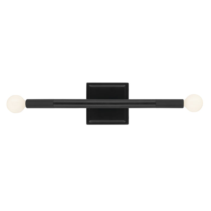 Kichler 52556BK Two Light Wall Sconce, Black