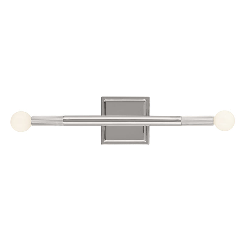 Kichler 52556PN Two Light Wall Sconce, Polished Nickel