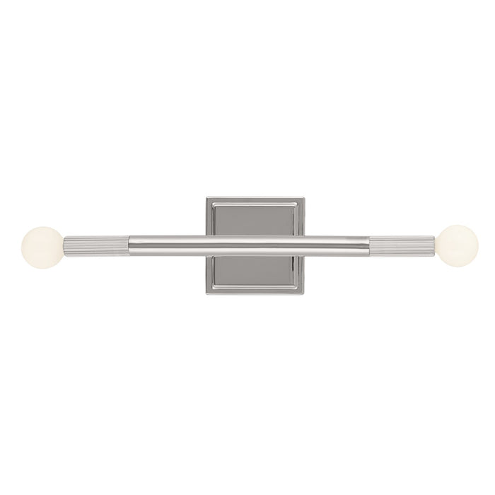 Kichler 52556PN Two Light Wall Sconce, Polished Nickel
