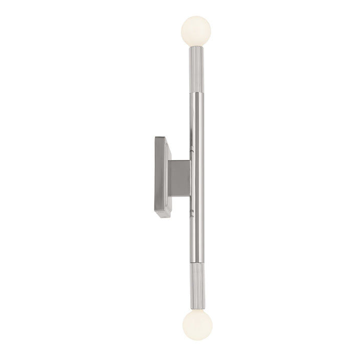 Kichler 52556PN Two Light Wall Sconce, Polished Nickel