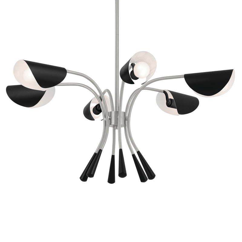 Kichler 52559SN Six Light Chandelier, Satin Nickel