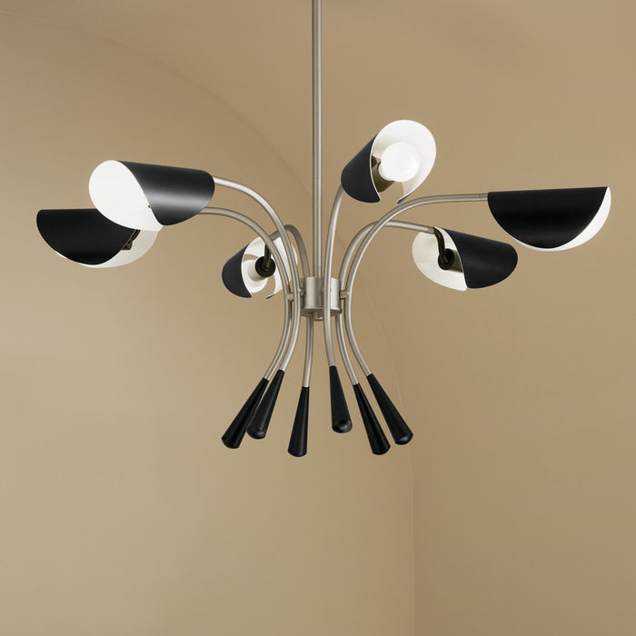 Kichler 52559SN Six Light Chandelier, Satin Nickel