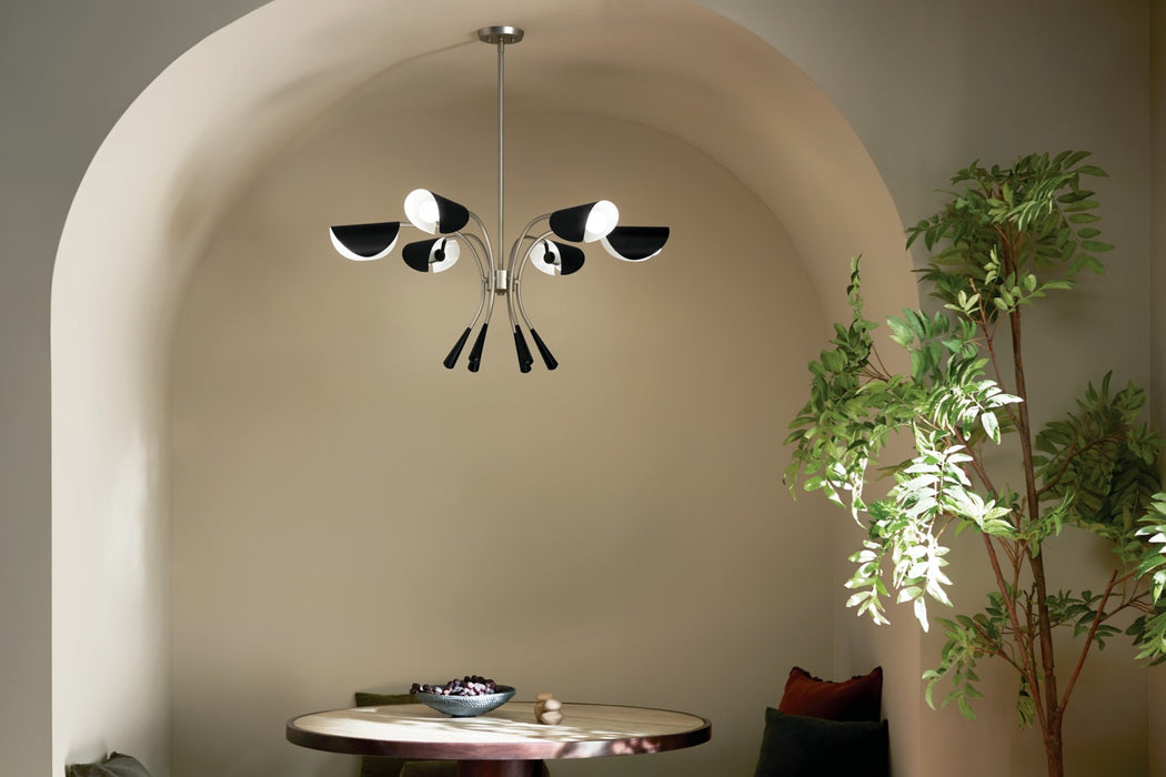 Kichler 52559SN Six Light Chandelier, Satin Nickel