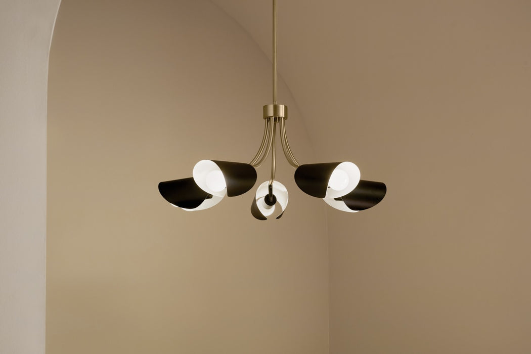 Kichler 52558CPZBK Five Light Chandelier/Semi Flush, Champagne Bronze