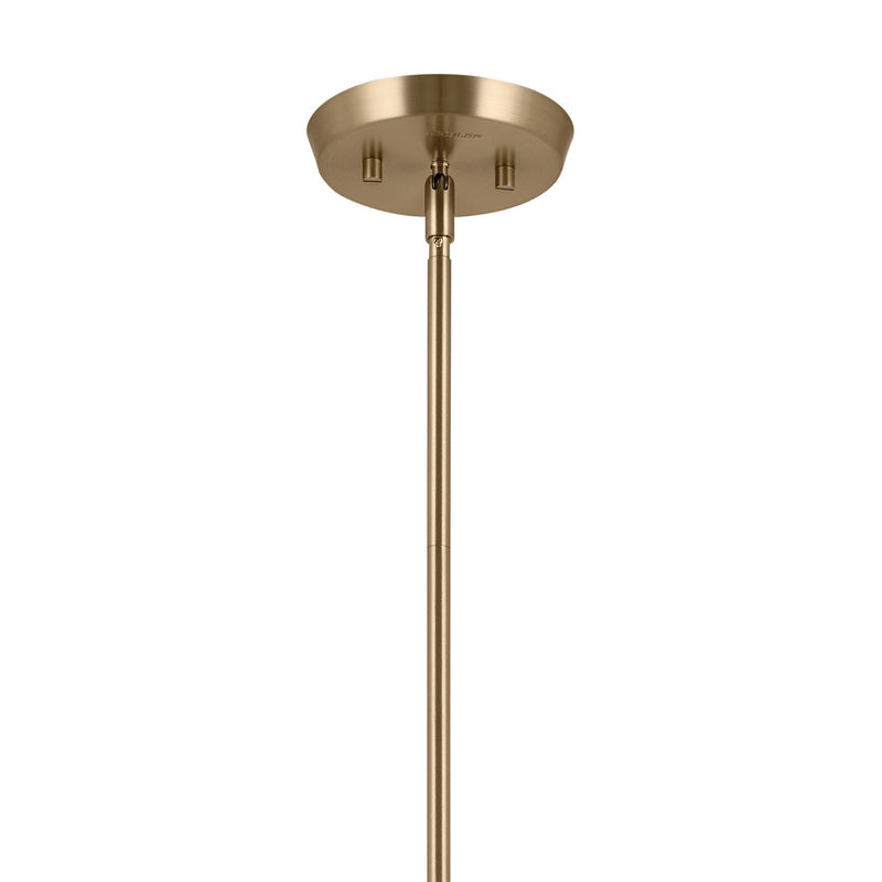 Kichler 52558CPZWH Five Light Chandelier/Semi Flush, Champagne Bronze