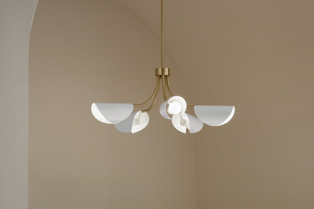 Kichler 52558CPZWH Five Light Chandelier/Semi Flush, Champagne Bronze