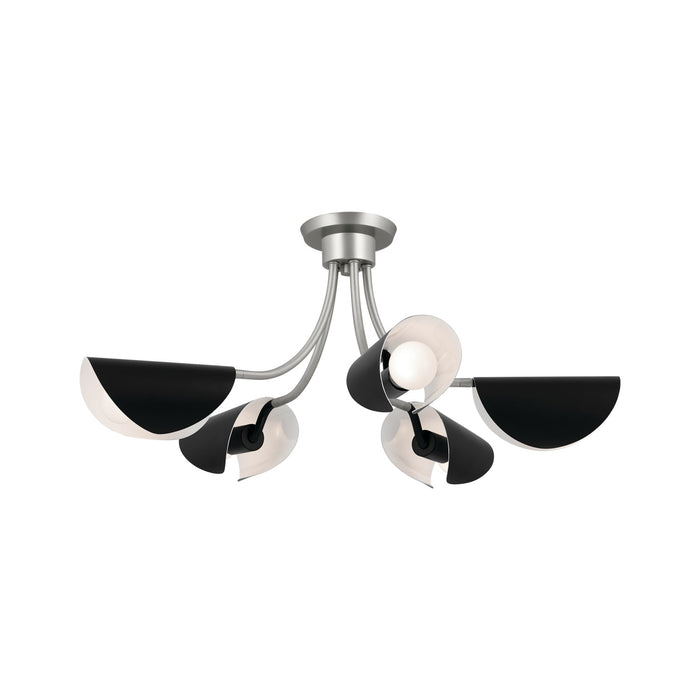 Kichler 52558SN Five Light Chandelier/Semi Flush, Satin Nickel