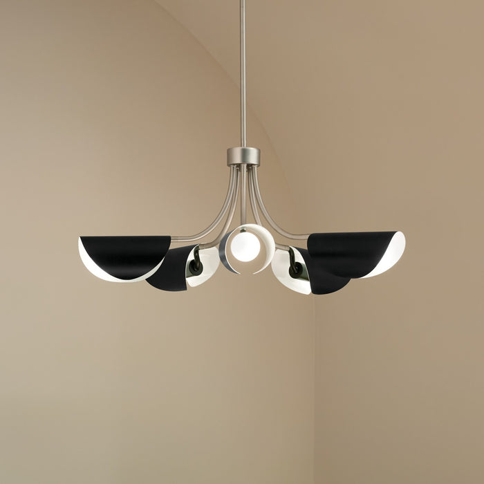Kichler 52558SN Five Light Chandelier/Semi Flush, Satin Nickel
