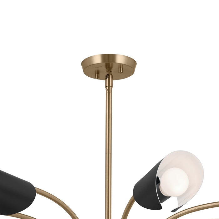 Kichler 52560CPZBK Eight Light Chandelier, Champagne Bronze
